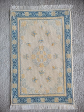 Load image into Gallery viewer, Dollhouse Miniature ~ Petit Point Fancy Butterflies and Medallion Rug - Ursula Sauerberg
