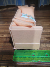 Load image into Gallery viewer, Light Peach-Colored Sofa with 5 Pillows
