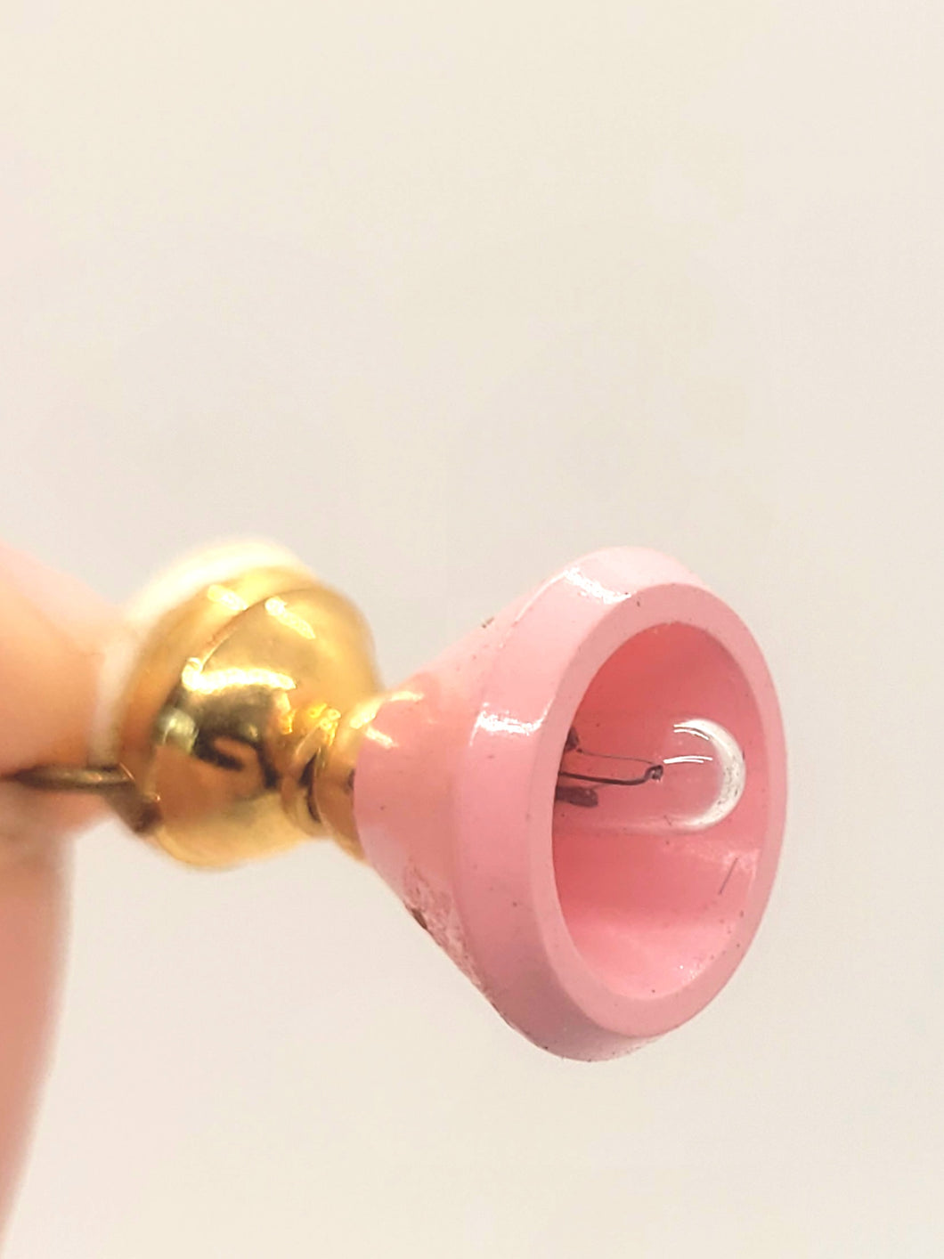 Dollhouse Miniature ~ 1:24 Scale, Pink Cone Light