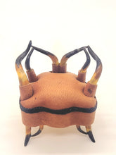 Load image into Gallery viewer, Dollhouse Miniature ~ 1:24 Scale, Horn and Leather Chair made by Susanne Russo 1991
