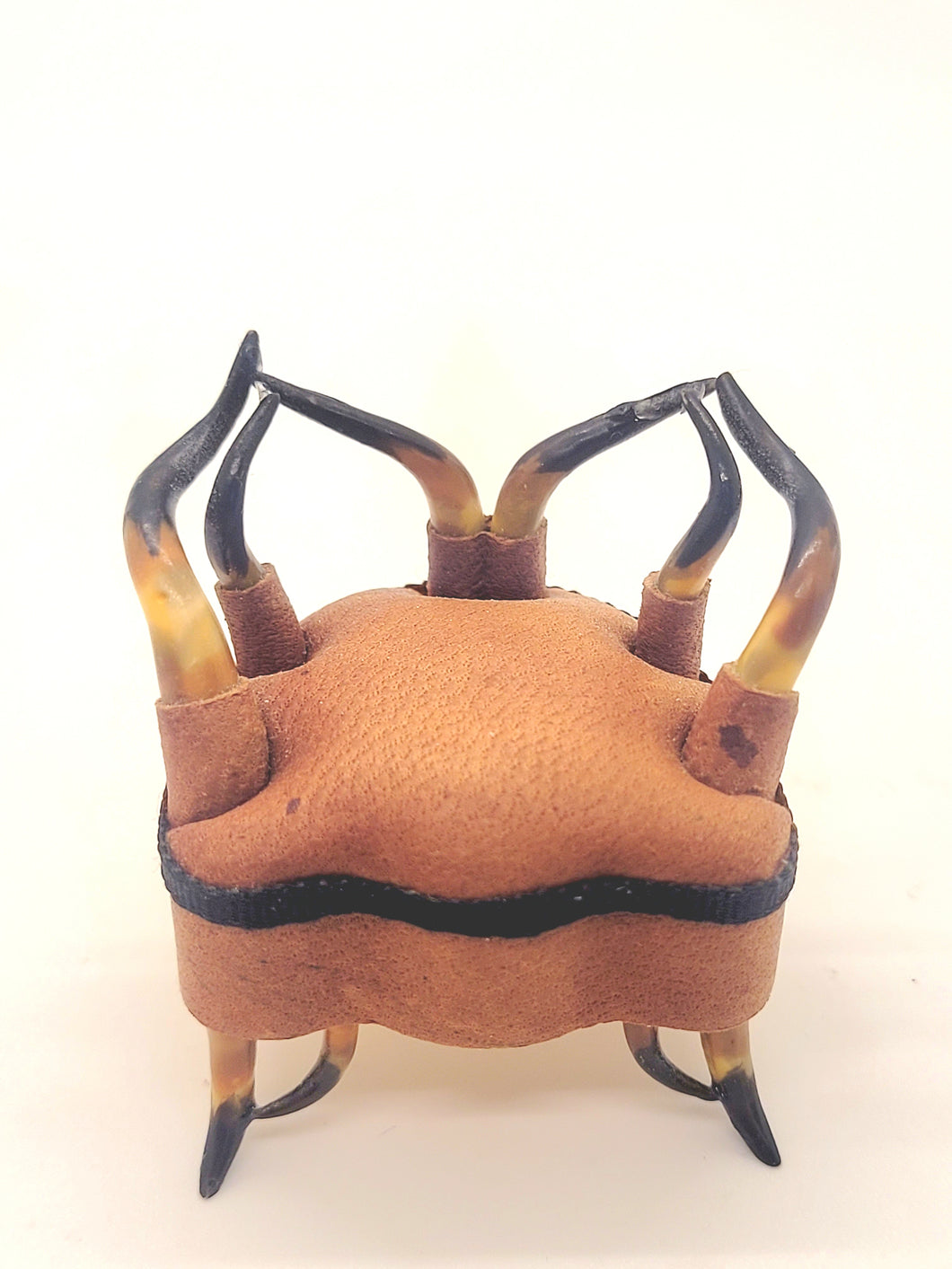 Dollhouse Miniature ~ 1:24 Scale, Horn and Leather Chair made by Susanne Russo 1991