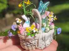 Load image into Gallery viewer, Laura Crain - Decorated Easter Basket with Foil Rabbit
