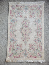 Load image into Gallery viewer, Dollhouse Miniature ~ Petit Point Ornate Rococo Accent Rug with Oval Medallion and Flourish Border - Ursula Sauerberg
