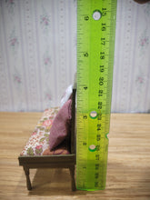 Load image into Gallery viewer, Green Bench with 2 Pillows and Floral Benchseat
