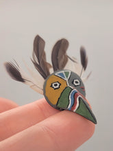 Load image into Gallery viewer, Dollhouse Miniature ~ 1:12 Scale, Southwest Mask Painted with Feathers
