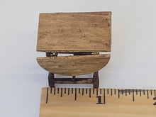 Load image into Gallery viewer, Dollhouse Miniature ~ 1:24 Scale, Handmade Nicole Walton Wooden Drop-leaf Table
