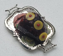 Load image into Gallery viewer, Ham with Pineapple on Metal Platter
