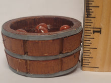 Load image into Gallery viewer, Wooden Bucket with Red Delicious Apples for Bobbing
