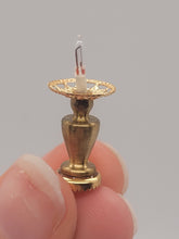Load image into Gallery viewer, Dollhouse Miniature ~ Golden Lamp w/ See-through Shade by Lighting Bug
