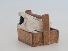 Load image into Gallery viewer, Al Chandronnait – Wooden Box Holding Fabric
