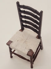 Load image into Gallery viewer, Dollhouse Miniature ~ 1:24 Scale, Ladderback Chair with Threaded Seat
