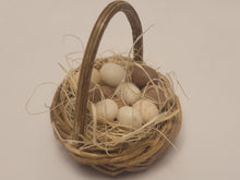 Load image into Gallery viewer, Brown and White Eggs in Round Basket
