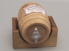 Load image into Gallery viewer, Small - Budweiser Barrel and Wooden Holder

