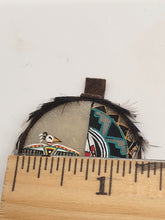 Load image into Gallery viewer, Dollhouse Miniature ~ 1:12 Scale, Decorated Tambourine with Feathers and Painting
