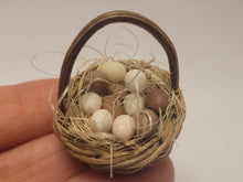 Load image into Gallery viewer, Brown and White Eggs in Round Basket
