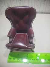 Load image into Gallery viewer, Burgundy Leather Arm Chair with Foot Stool by Bespaq
