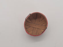 Load image into Gallery viewer, Al Chandronnait – Woven Basket with Red Strip &amp; Metal Handles

