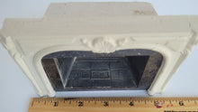 Load image into Gallery viewer, Faux Marble Fireplace with Black Brick Interior - As Is Condition
