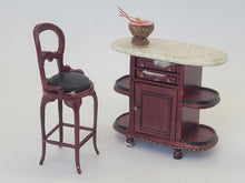 Load image into Gallery viewer, Dollhouse Miniature ~ 1:24 Scale, Bespaq Bar with Coconut Drink &amp; Stool 2pc Set
