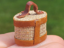 Load image into Gallery viewer, Leather &amp; Woven Basket
