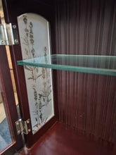 Load image into Gallery viewer, Wooden 2-Door Cabinet with Glass Shelf Display
