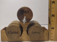 Load image into Gallery viewer, Medium - Port, Chablis, Zinfandel Barrels on Wood Display
