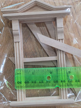 Load image into Gallery viewer, Dollhouse Miniature ~ 1:12 Scale, Non-Working Victorian Window with Moudling and Hooded Pediment
