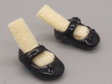 Load image into Gallery viewer, Black Shoe with Yellow Socks Set – by Cheryl Warder
