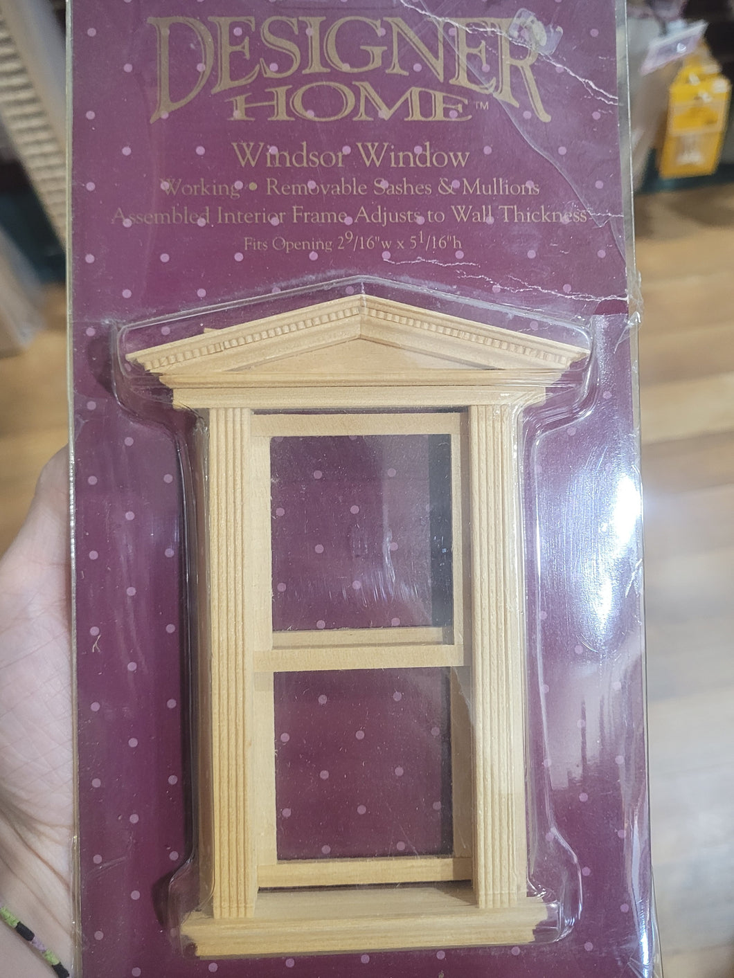 Dollhouse Miniature ~ 1:12 Scale, Designer Home #2079W Windsor Working Window