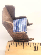 Load image into Gallery viewer, Dollhouse Miniature ~ 1:24 Scale, Vintage Rocking Chair with Cushion - Signed S. Hoeltge
