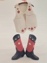 Load image into Gallery viewer, Dollhouse Miniature ~ 1:12 Scale, Leather Vest and Americana Boots
