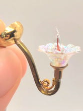 Load image into Gallery viewer, Golden Sconce with Flower Light by Marie Toner Lighting Designs
