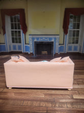 Load image into Gallery viewer, Light Peach-Colored Sofa with 5 Pillows
