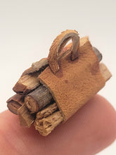Load image into Gallery viewer, Dollhouse Miniature ~ 1:24 Scale, Wooden Logs in Leather Carrying Case
