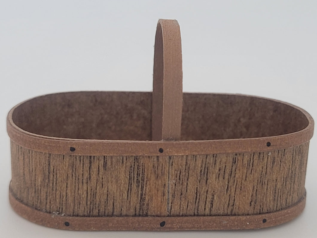 Al Chandronnait ‐ Oval Wooden Basket with Handle