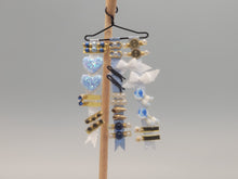 Load image into Gallery viewer, Baby Blue Ribbons &amp; Barrettes on Wooden Stand - by Cheryl Warder
