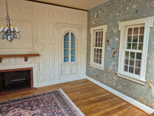 Load image into Gallery viewer, Colonial Living Room Roombox with Pewter Candlestick Chandelier *Pre-Owned*
