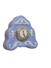Load image into Gallery viewer, Carol Pongracic – Blue Porcelain Clock w/ White Accents

