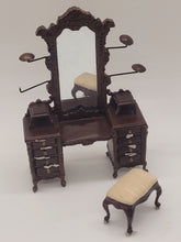 Load image into Gallery viewer, Mahogany Bedroom Vanity with Stool – Bespaq ½&quot; Scale

