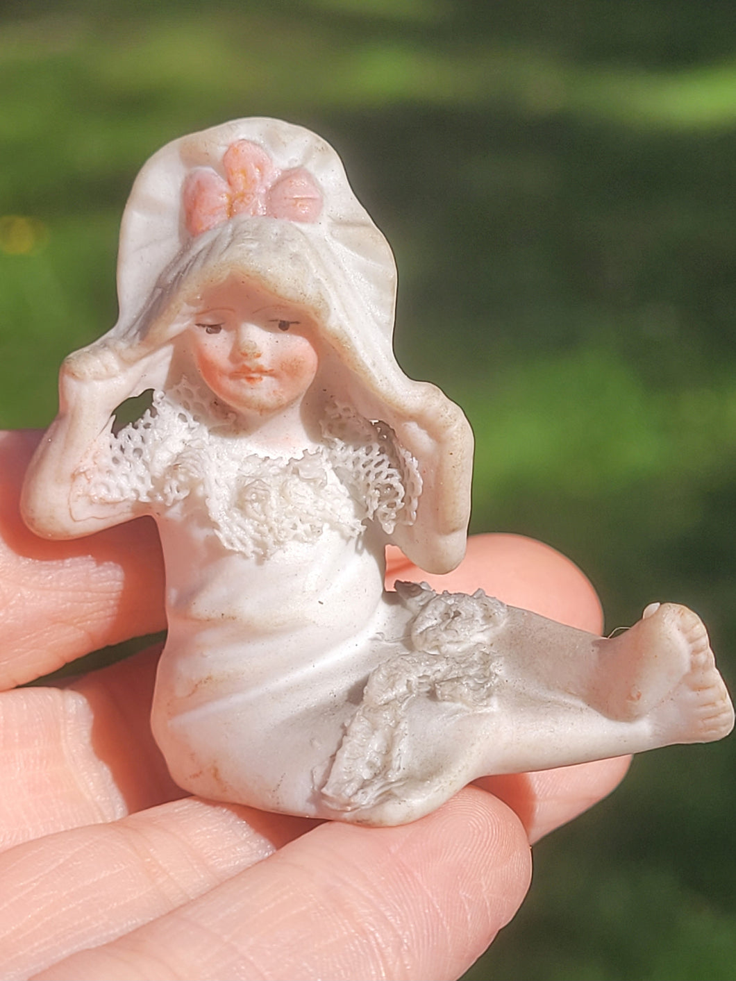 Vintage Ceramic Little Girl Doll