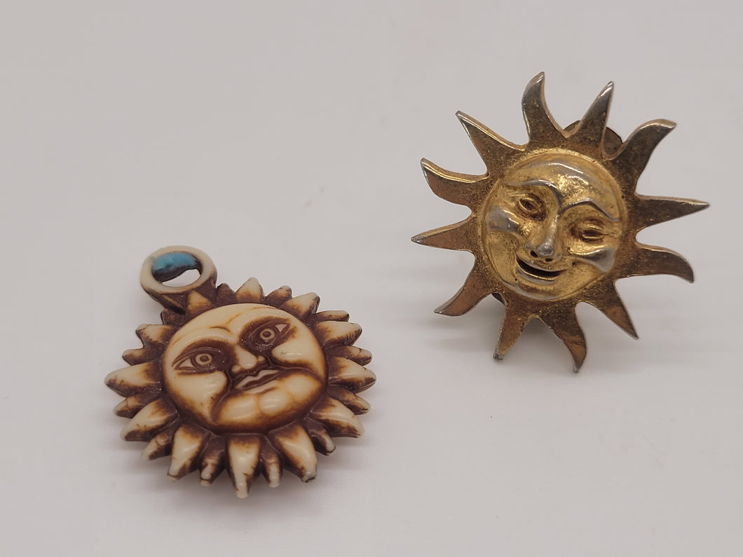 2pc Celestial Suns - Pendant and Metal Clip