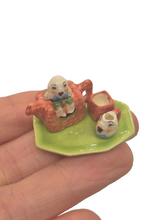 Load image into Gallery viewer, Janice Crawley – Humpty Dumpty Porcelain Tea Set on Green Tray
