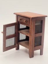 Load image into Gallery viewer, Dollhouse Miniature ~ Wooden Cabinet with Wire Mesh Door
