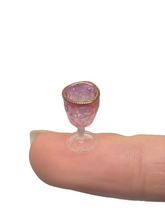 Load image into Gallery viewer, Glass Craft – Handblown Pink Textured Cup with Golden Rim
