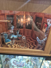 Load image into Gallery viewer, Furnished Handmade Roombox with Gorgeous Flooring and Stained Glass Windows
