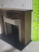 Load image into Gallery viewer, Fireplace Wooden Mantle w/ Faux Marble Interior

