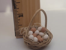 Load image into Gallery viewer, Brown &amp; White Eggs in Round Basket
