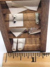 Load image into Gallery viewer, Dollhouse Miniature ~ 1:24 Scale, Crafting Supplies Shelf

