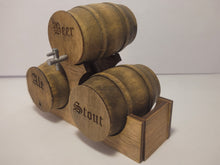 Load image into Gallery viewer, Triple Beer Barrel on Wood Display Stand
