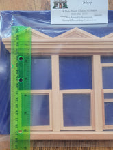 Load image into Gallery viewer, Dollhouse Miniature ~ 1:12 Scale, Triple Window with Hooded Pediment
